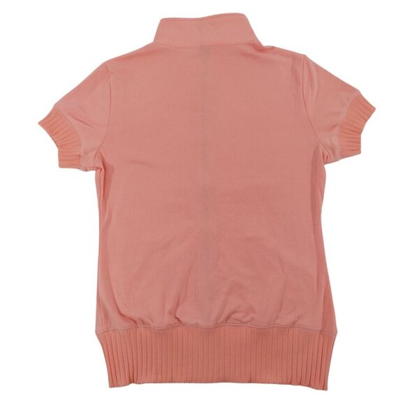 Hooded sweatshirt with zip on the front, short sleeves in pink, size S, NWOT. - Picture 3 of 10